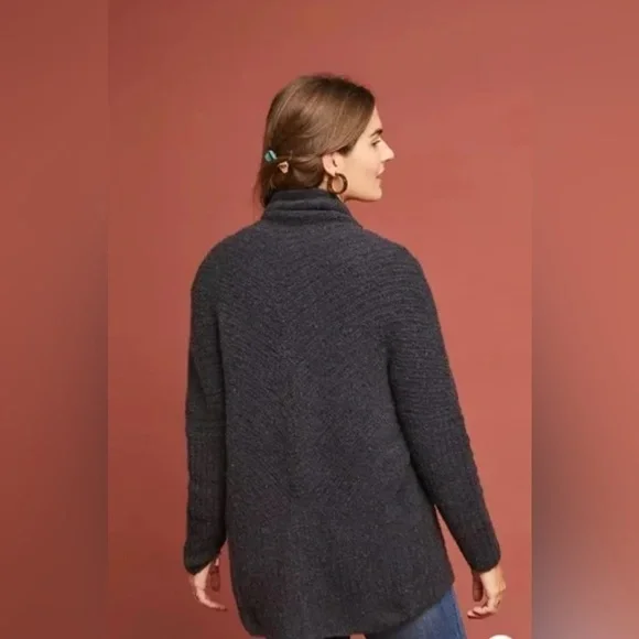 Sleeping on Snow By Anthropologie DuPont Cardigan wool blend Sweater Size Small - Picture 2 of 7